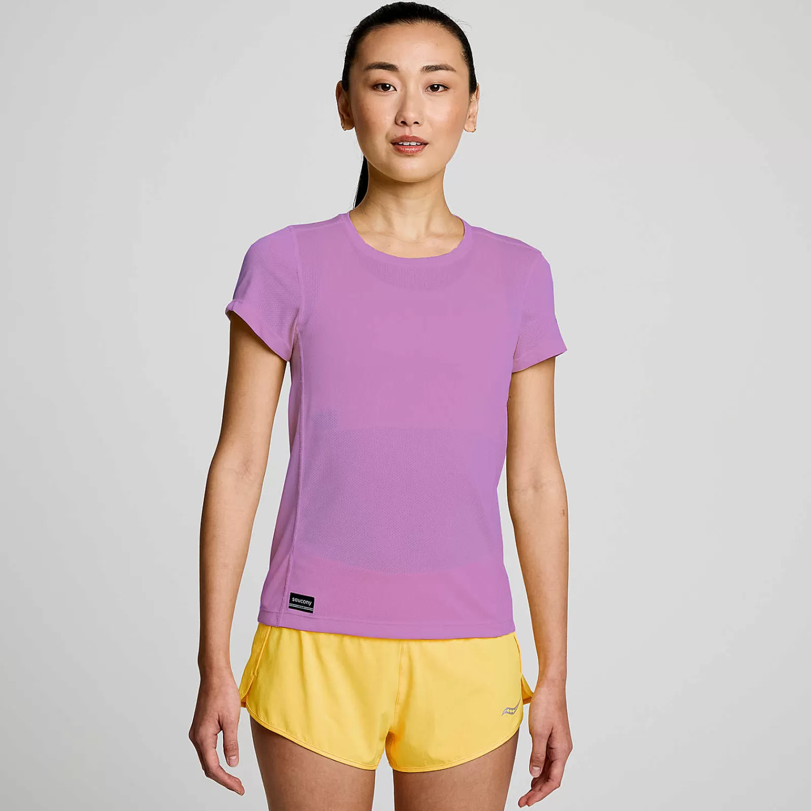 Vêtements | Vêtements | Saucony Femme Stopwatch Short Sleeve - Vêtements GrapeHeather